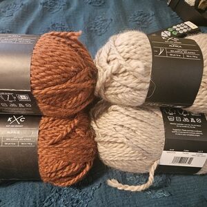 KYC Alpaca Yarn Bundle in Brown and Cream